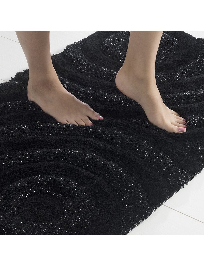 Conjunto 3 Tapetes Casa Banho Preto