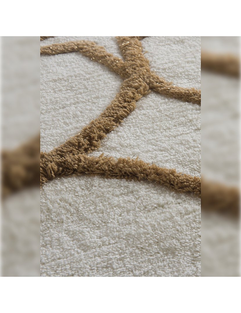 Conjunto 3 Tapetes Casa Banho Bege/Castanho