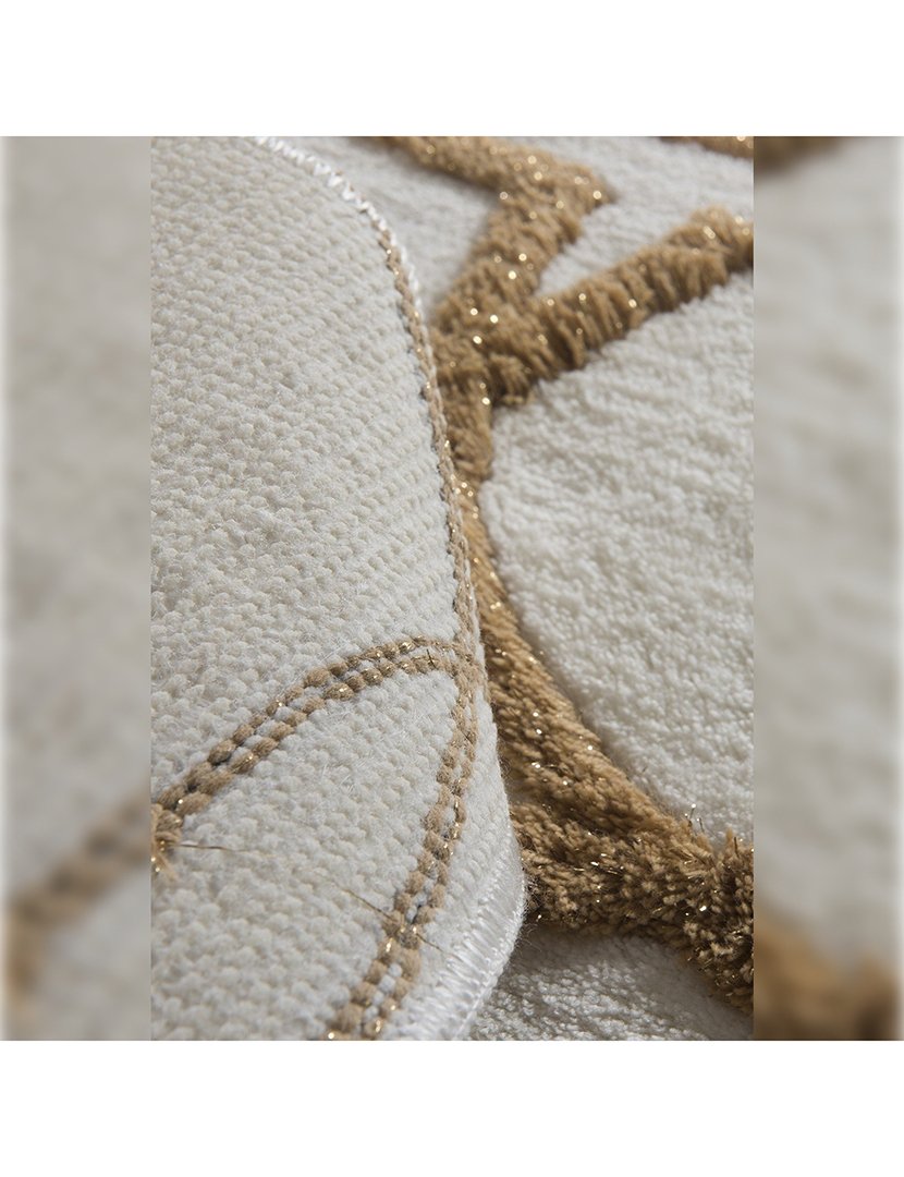 Conjunto 3 Tapetes Casa Banho Bege/Castanho