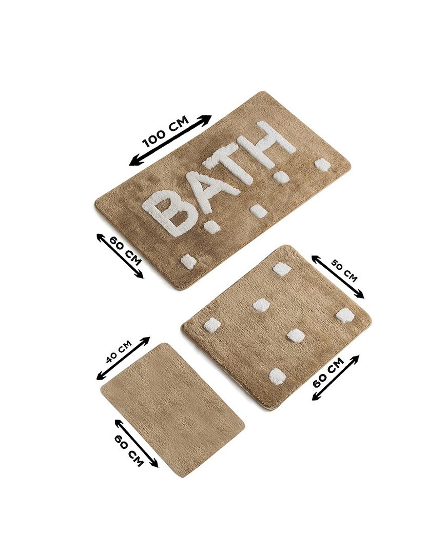 Conjunto 2 Tapetes Casa Banho Bath Mostarda