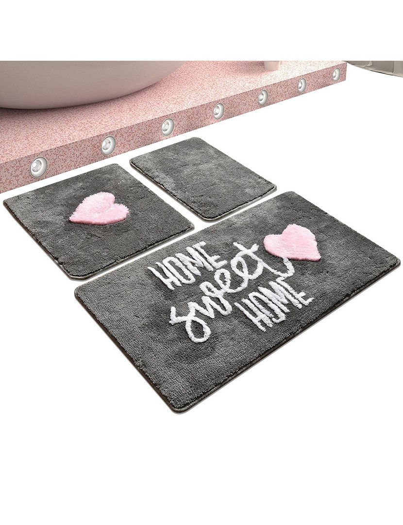 Conjunto 3 Tapetes Casa Banho Sweet Home