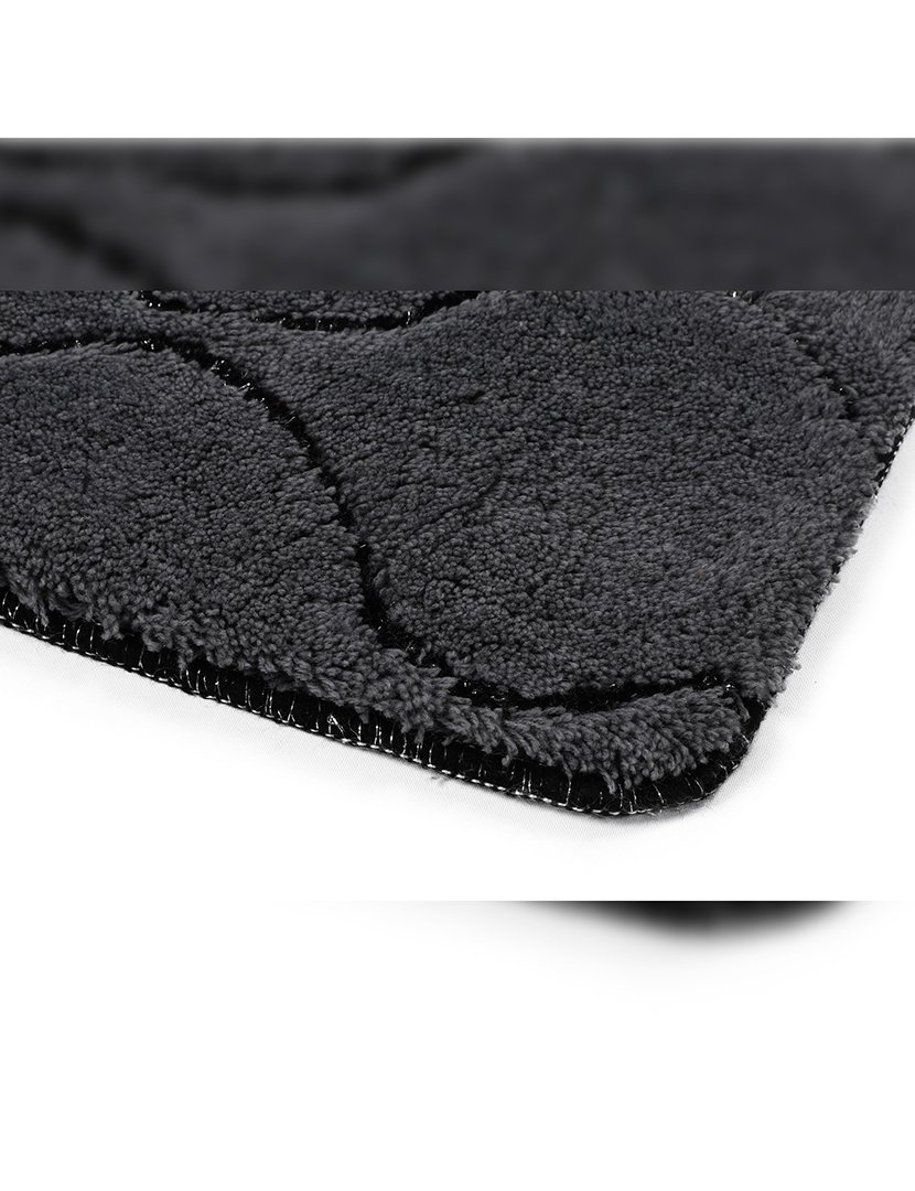 Conjunto 3 Tapetes Casa Banho Antracite