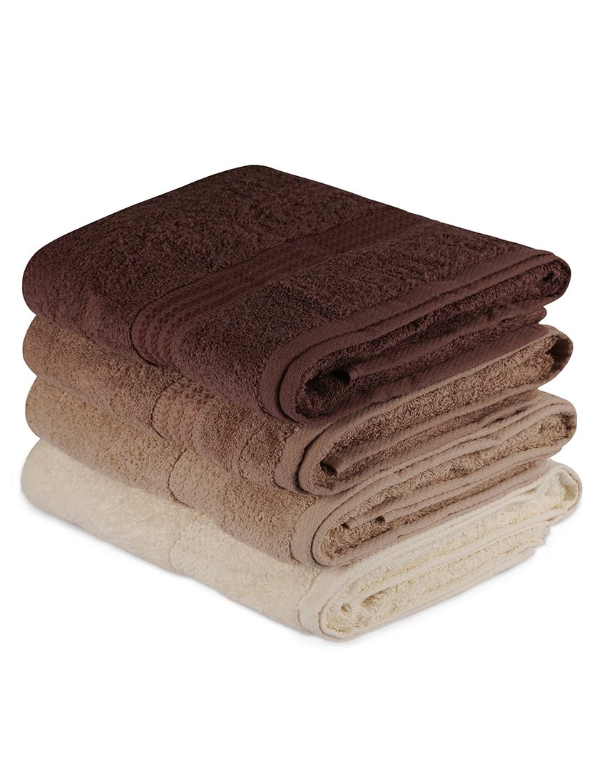 Conjunto 4 Toalhas Banho Castanho