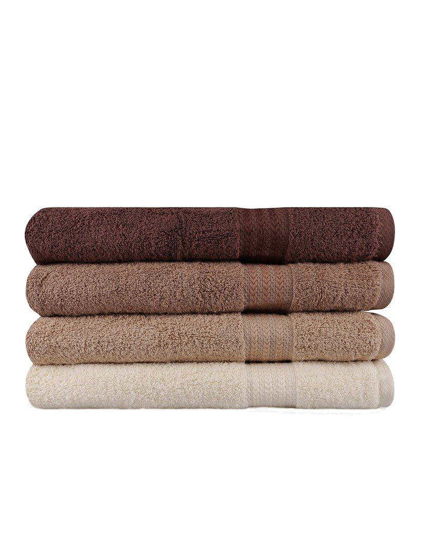Conjunto 4 Toalhas Banho Castanho
