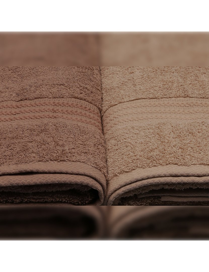 Conjunto 4 Toalhas Banho Castanho