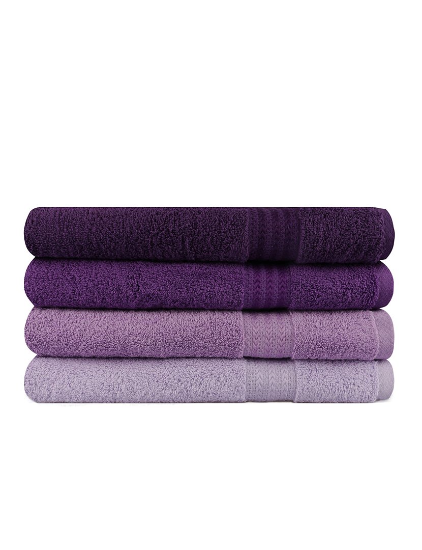 Conjunto 4 Toalhas Banho Lilás