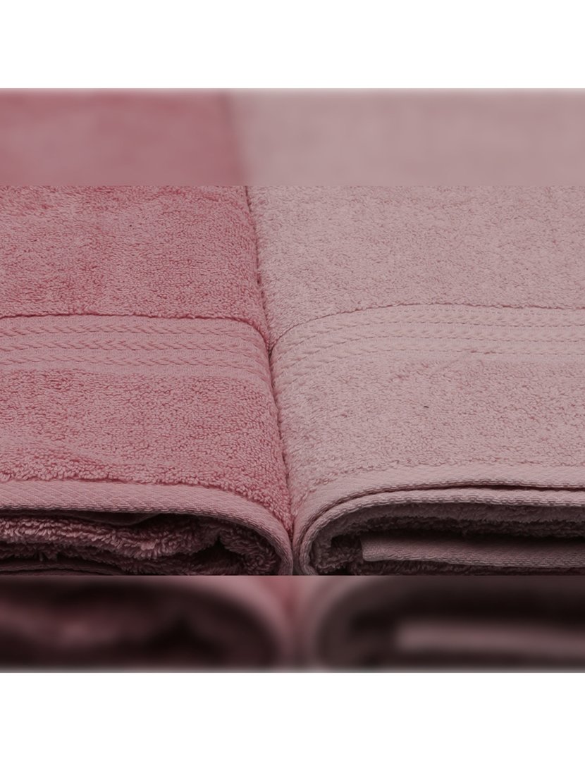 Conjunto 4 Toalhas Banho Rosa