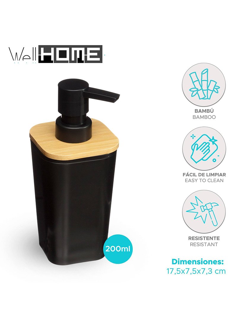 Dispensador Sabonete Natureo Preto