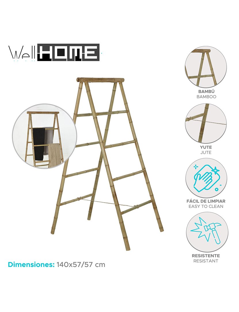 Toalheiro Escadote Bambú