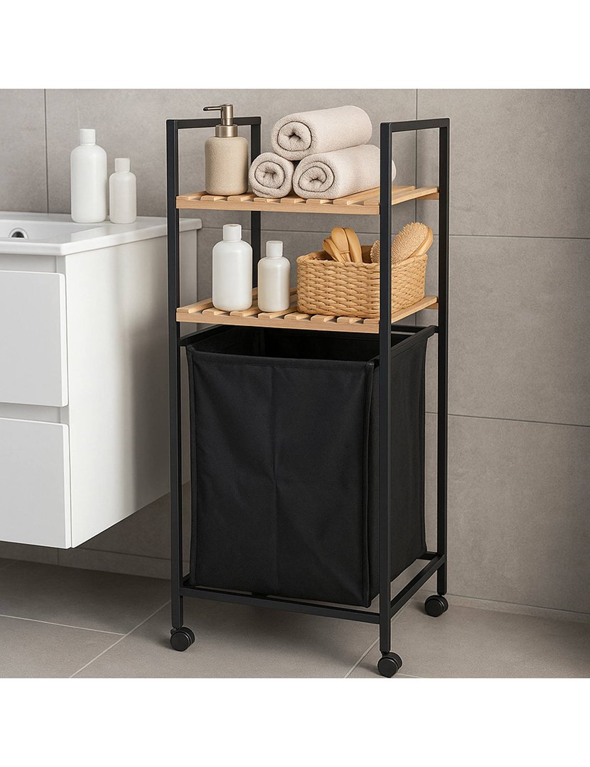 Estante + Cesto Roupa 89,5 cm