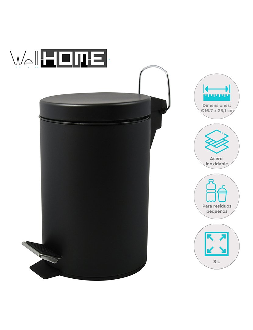 Balde Lixo 3L Preto