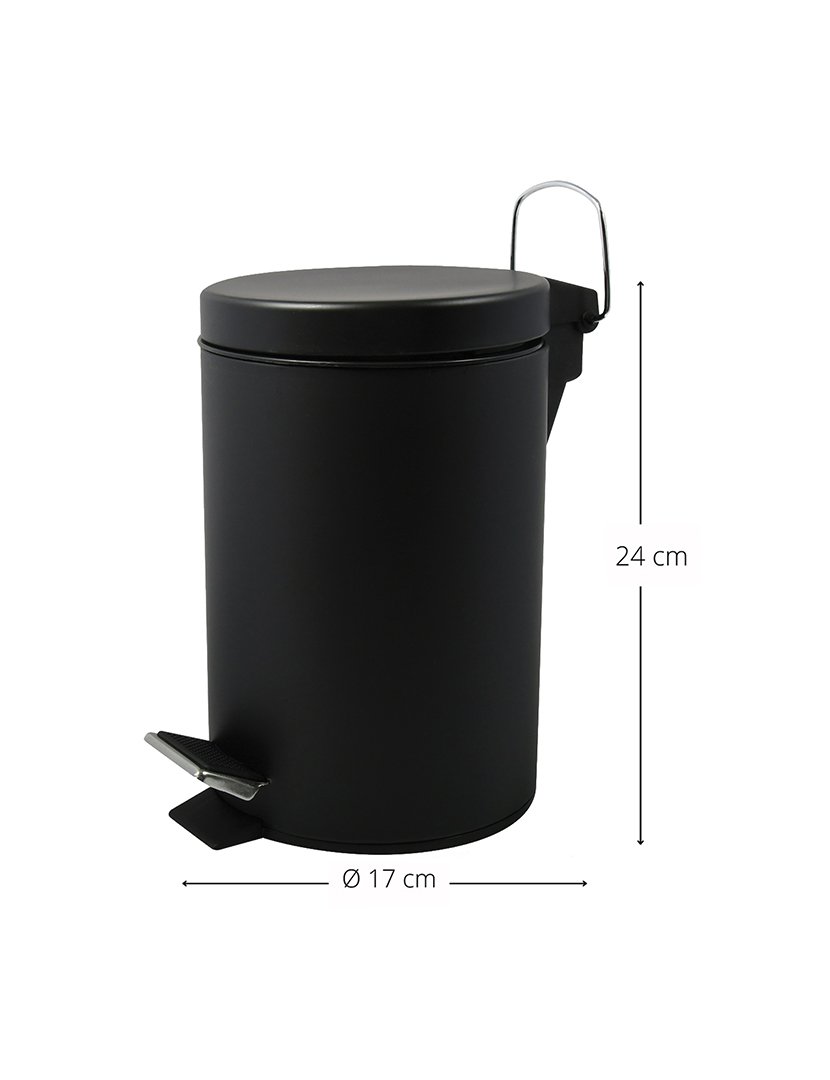 Balde Lixo 3L Preto