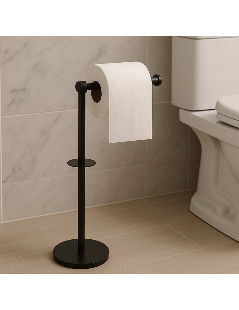 Porta-Rolos inox Preto