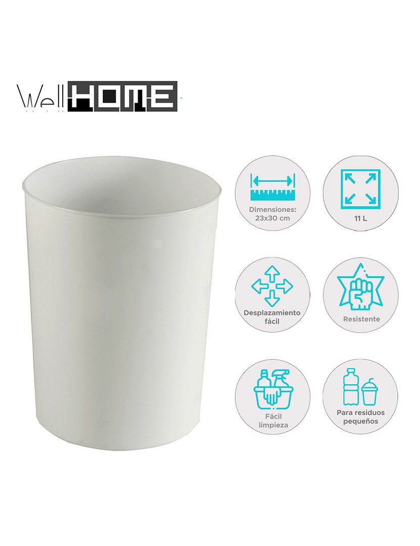 Balde Lixo 11L Branco
