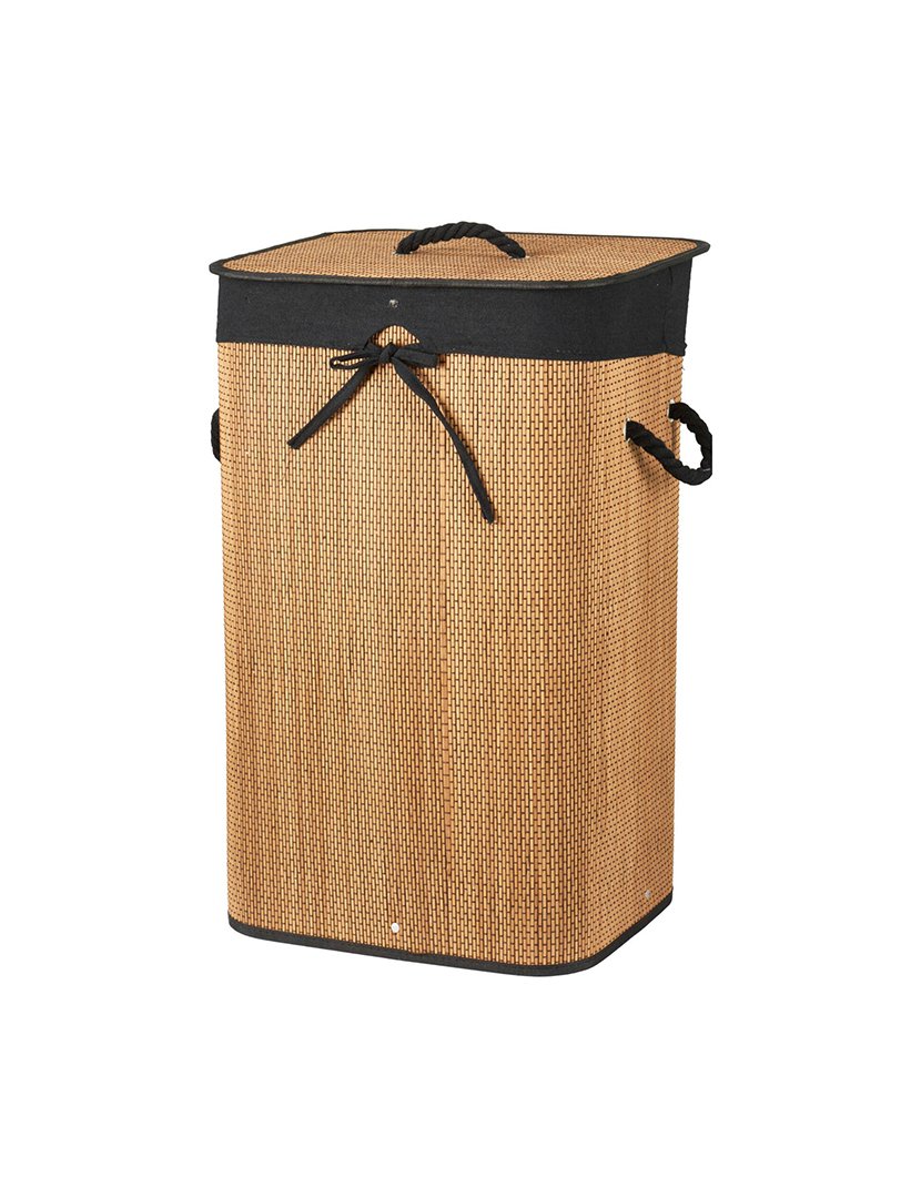 Cesto Roupa Bambú Preto