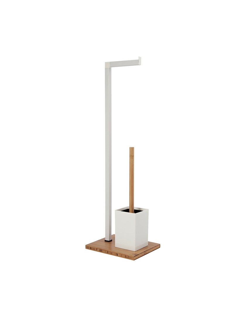 Porta-Rolos + Piaçaba Bambú Branco