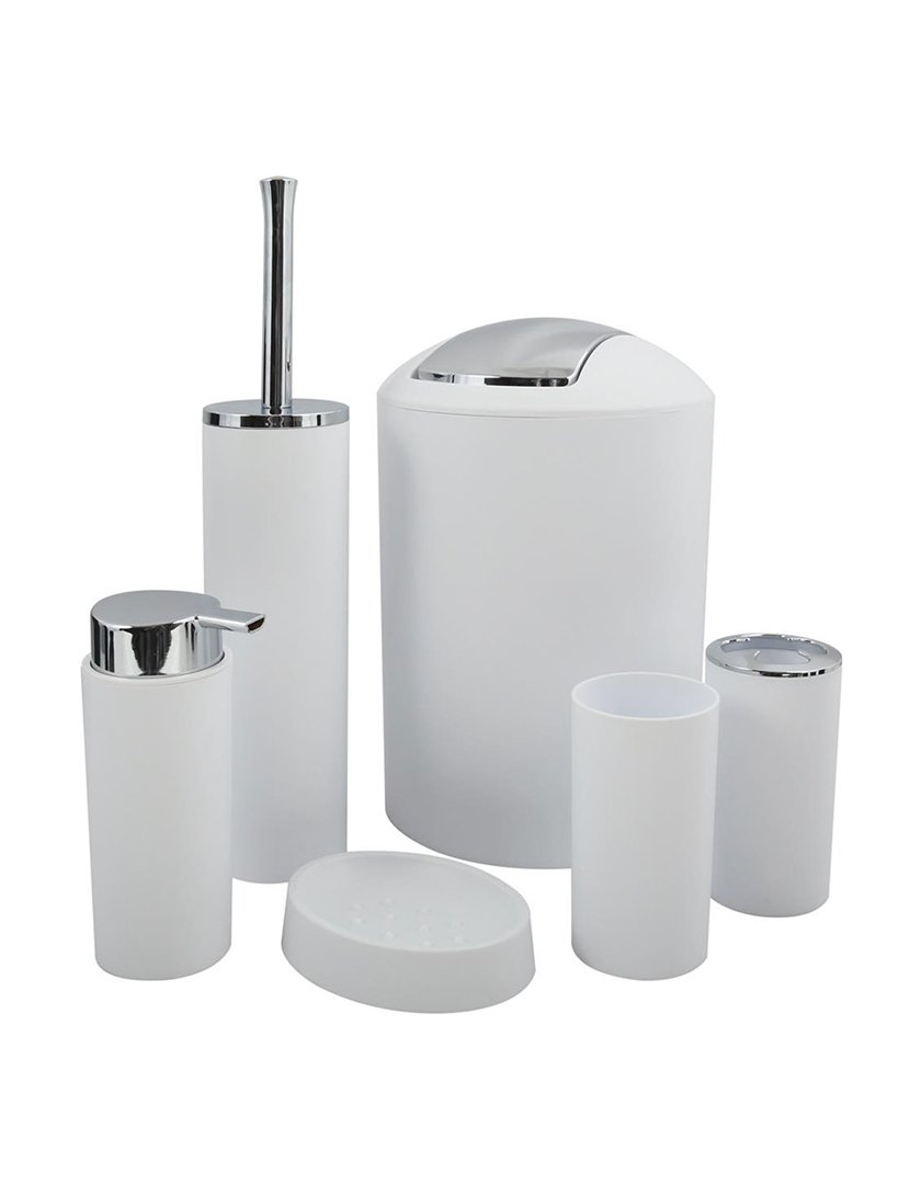 Conjunto 3 Acessórios Casa Banho Branco