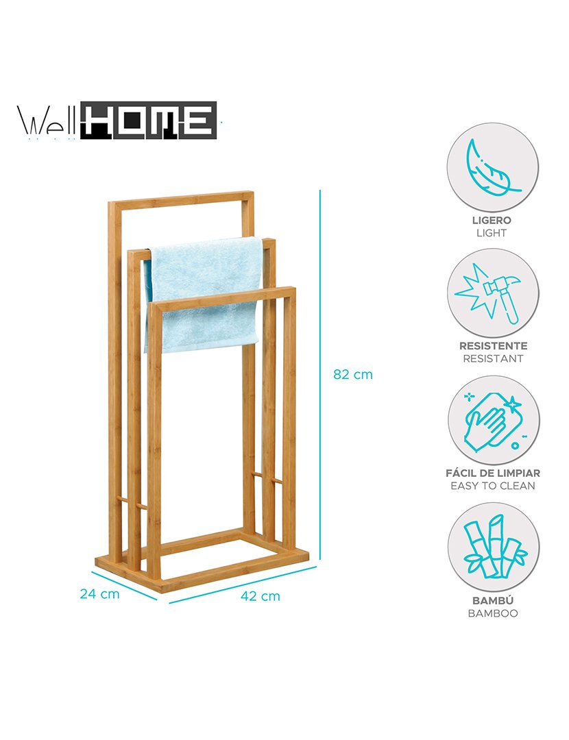 Toalheiro 3 Níveis Bambú
