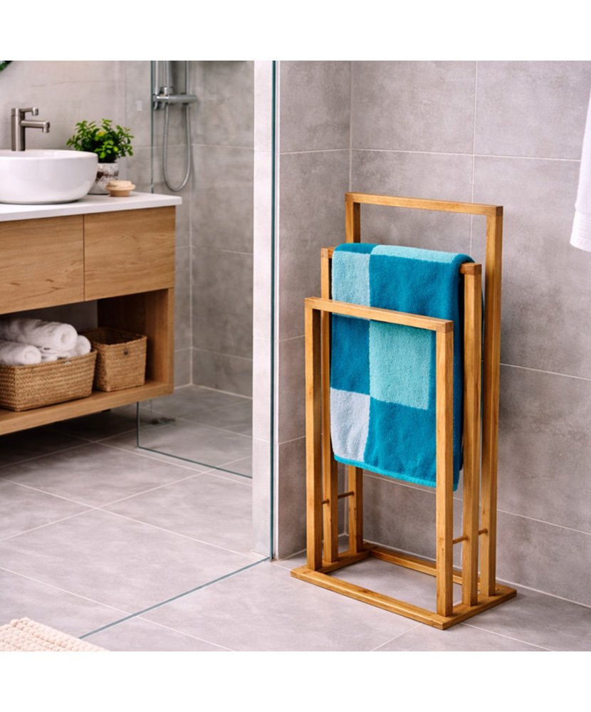 Toalheiro 3 Níveis Bambú