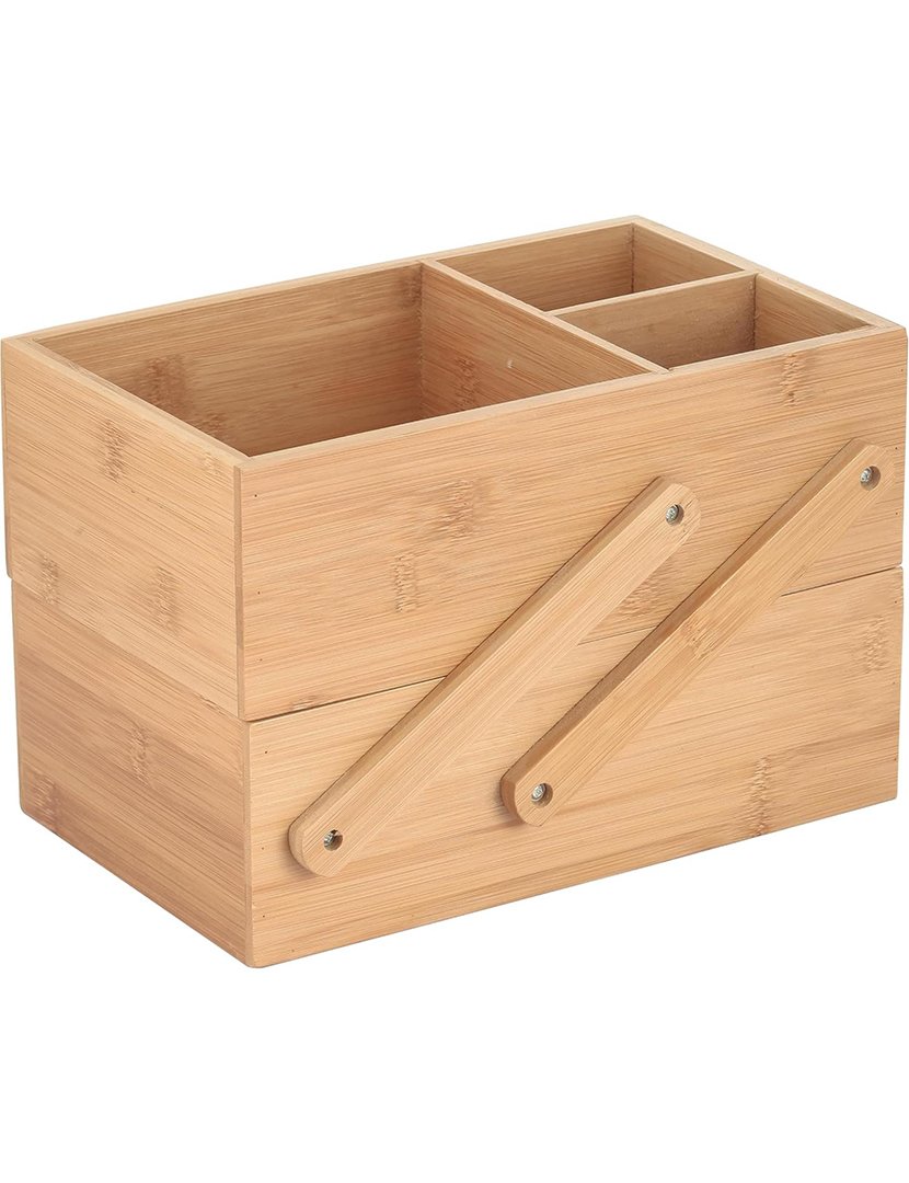 Organizador Maquilhagem Bambú 2 Níveis