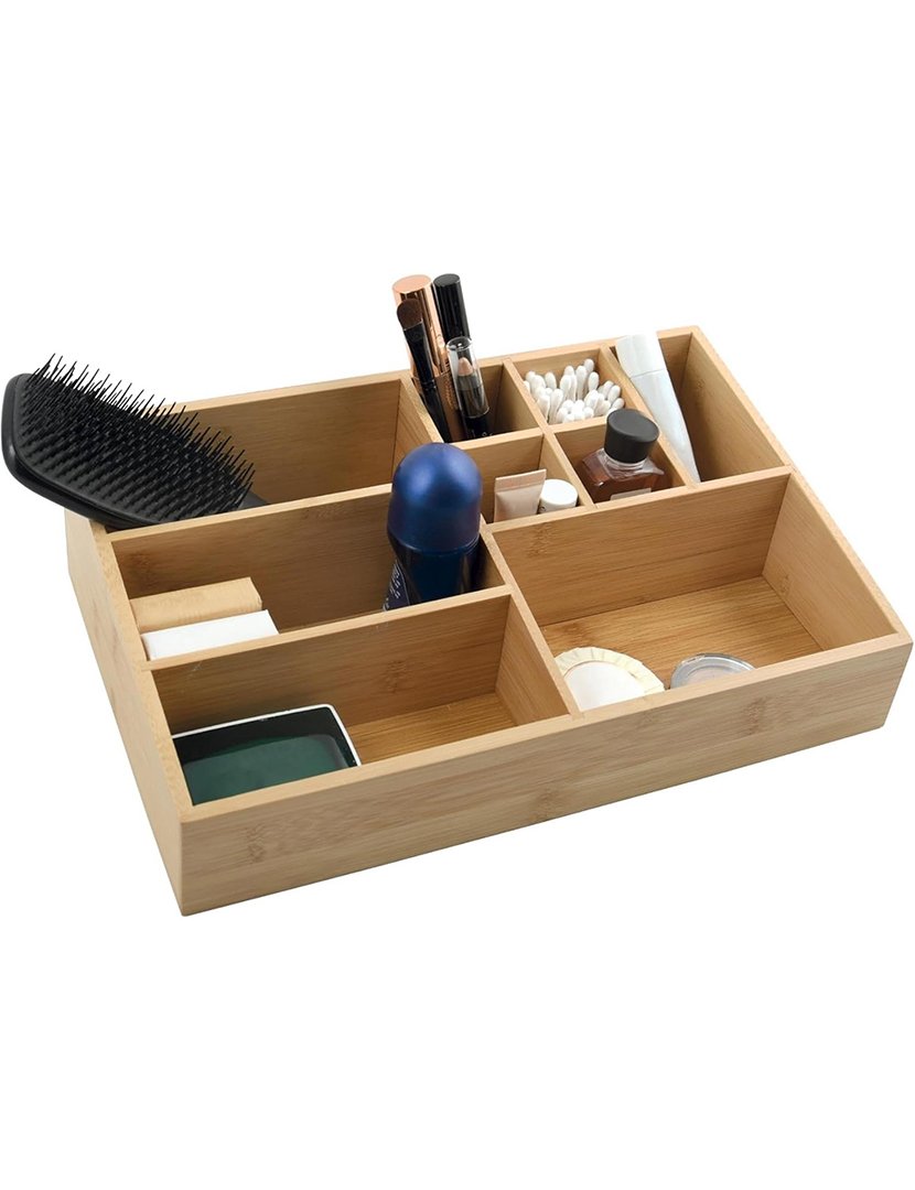 Organizador Maquilhagem Bambú 10 Compartimentos