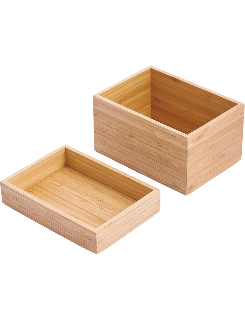 Caixa Organizadora 2 Níveis Bambú