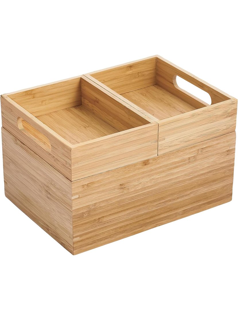 Caixa Organizadora 3 Níveis Bambú