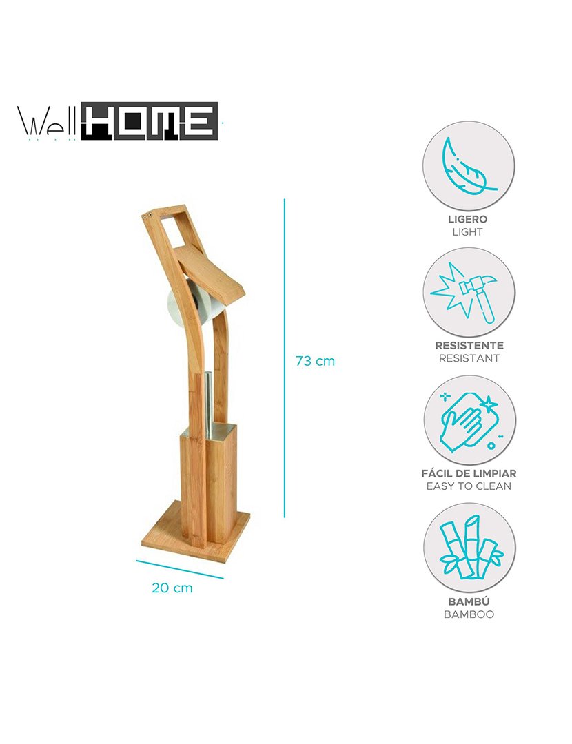 Porta-Rolos + Piaçaba Bambú
