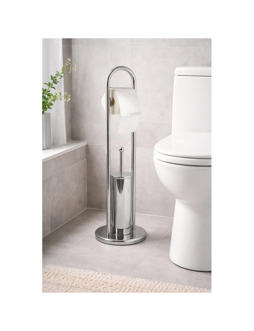 Porta-Rolos + Piaçaba Cromado