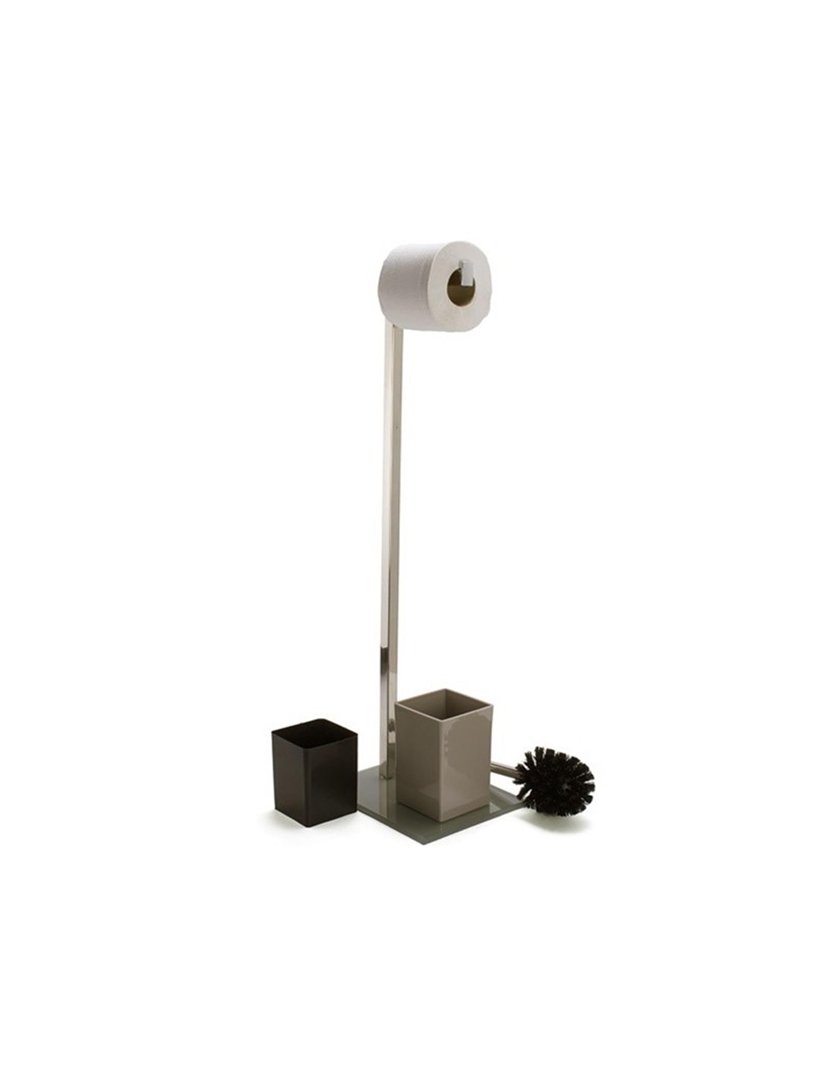 Porta-Rolos + Piaçaba Inox Taupe