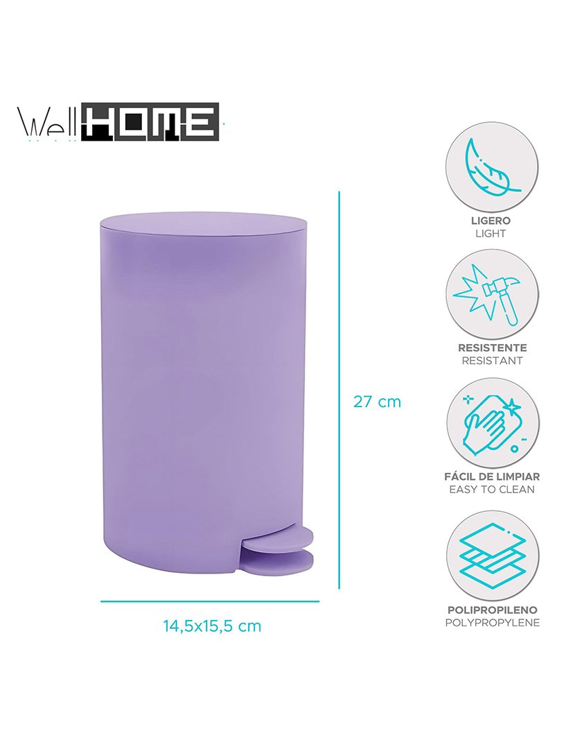 Balde Lixo Osaki 3L Lilás