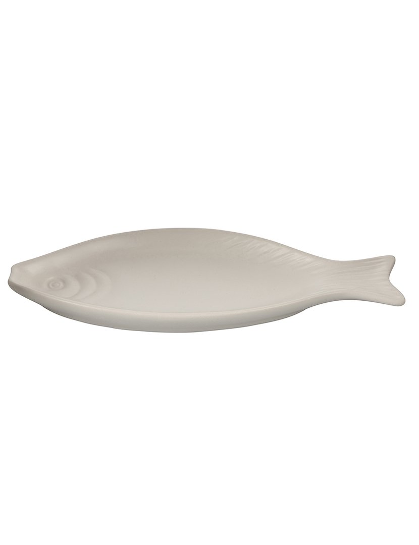 Prato Oval KOS Formato Peixe Branco 24cm