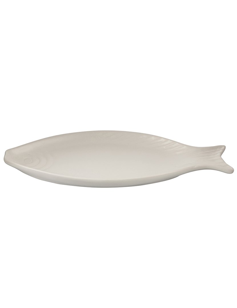 Prato Oval KOS Formato Peixe Branco 31cm