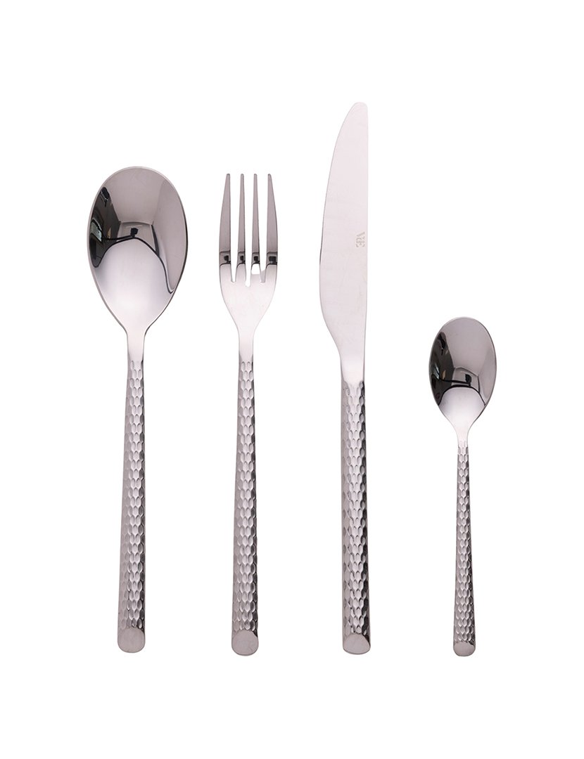 Conjunto de Talheres MALINDI 24 peças Prateado Polido