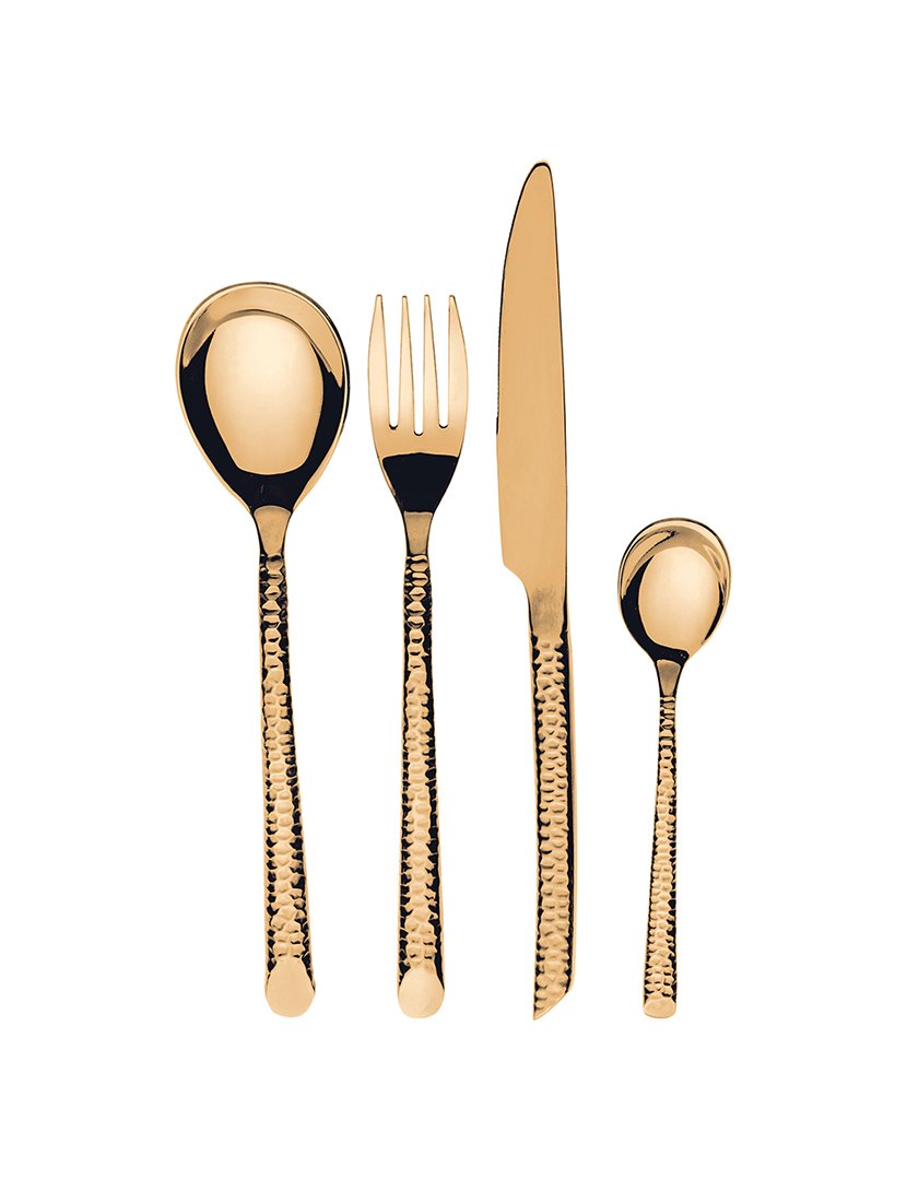 Conjunto de Talheres MALINDI 24 peças Dourado Brilhante