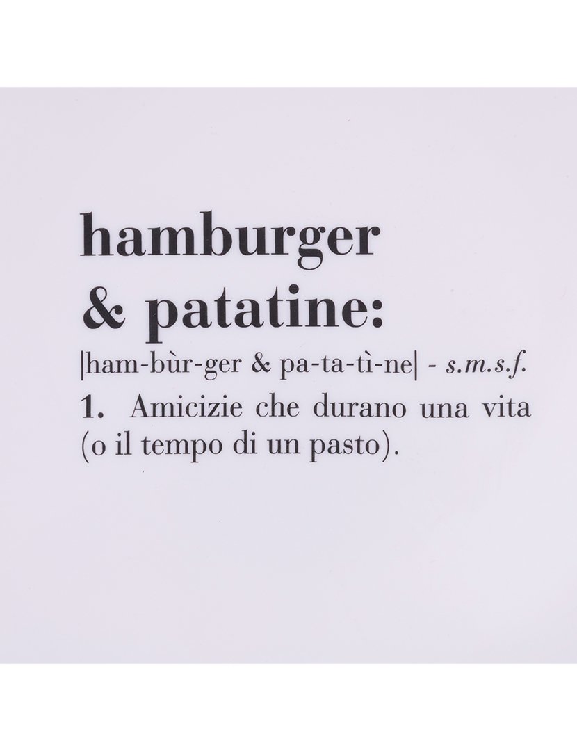 Conjunto de 4 Pratos VICTIONARY "Hamburger & Patatine" Branco