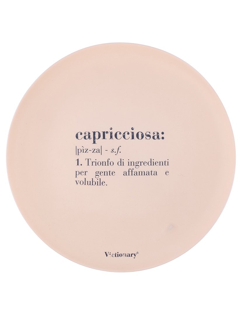 Conjunto de 4 Pratos VICTIONARY "Pizza" 33cm Multicolorido