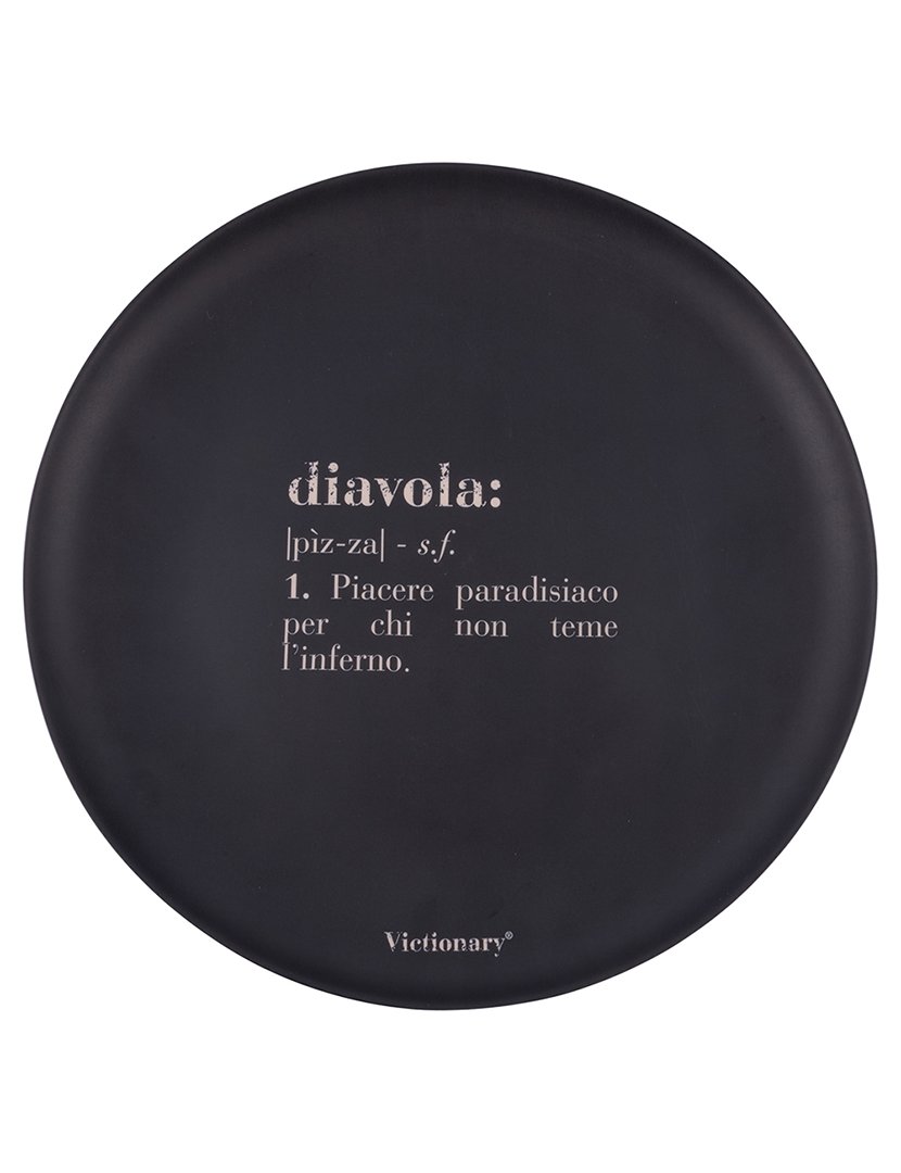 Conjunto de 4 Pratos VICTIONARY "Pizza" 33cm Multicolorido