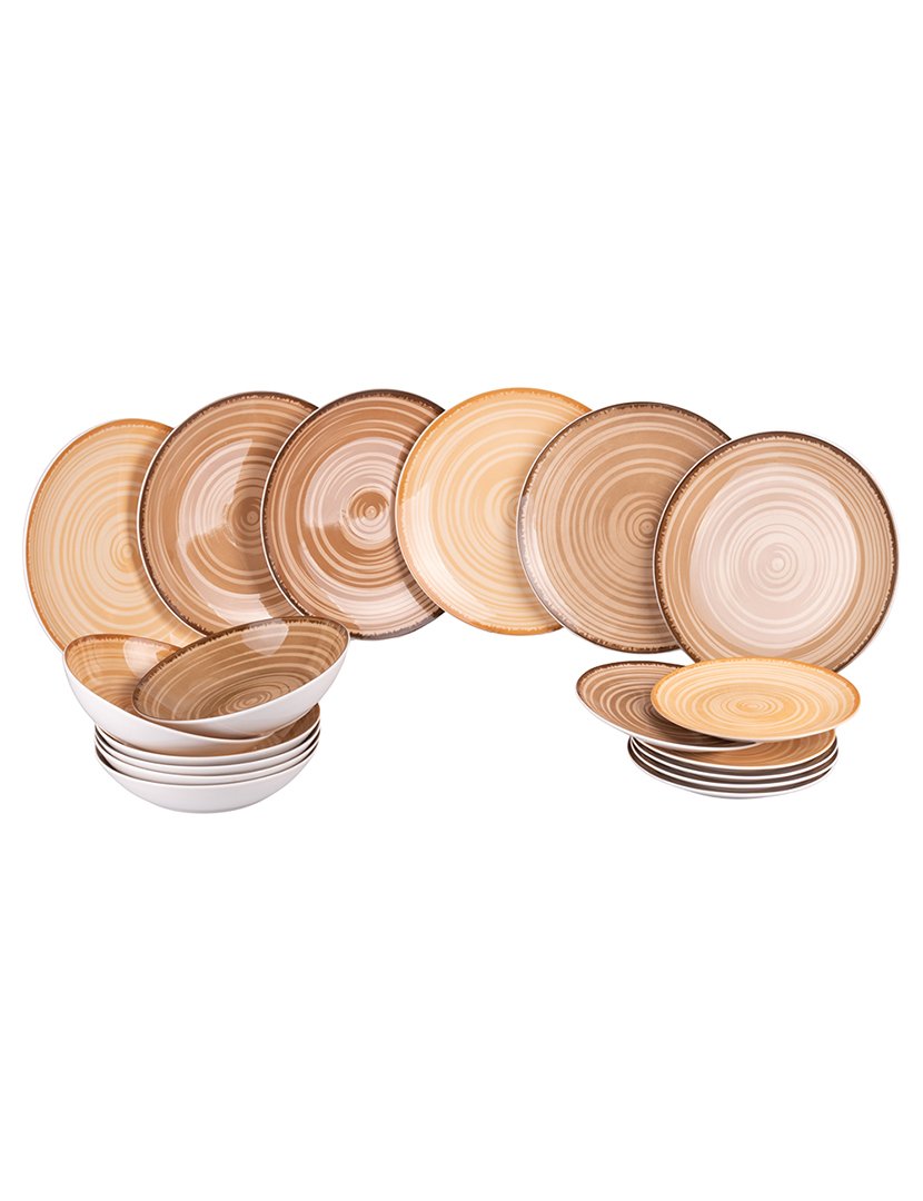 Serviço de Jantar BAITA CHOCOLATE 18 peças Porcelana