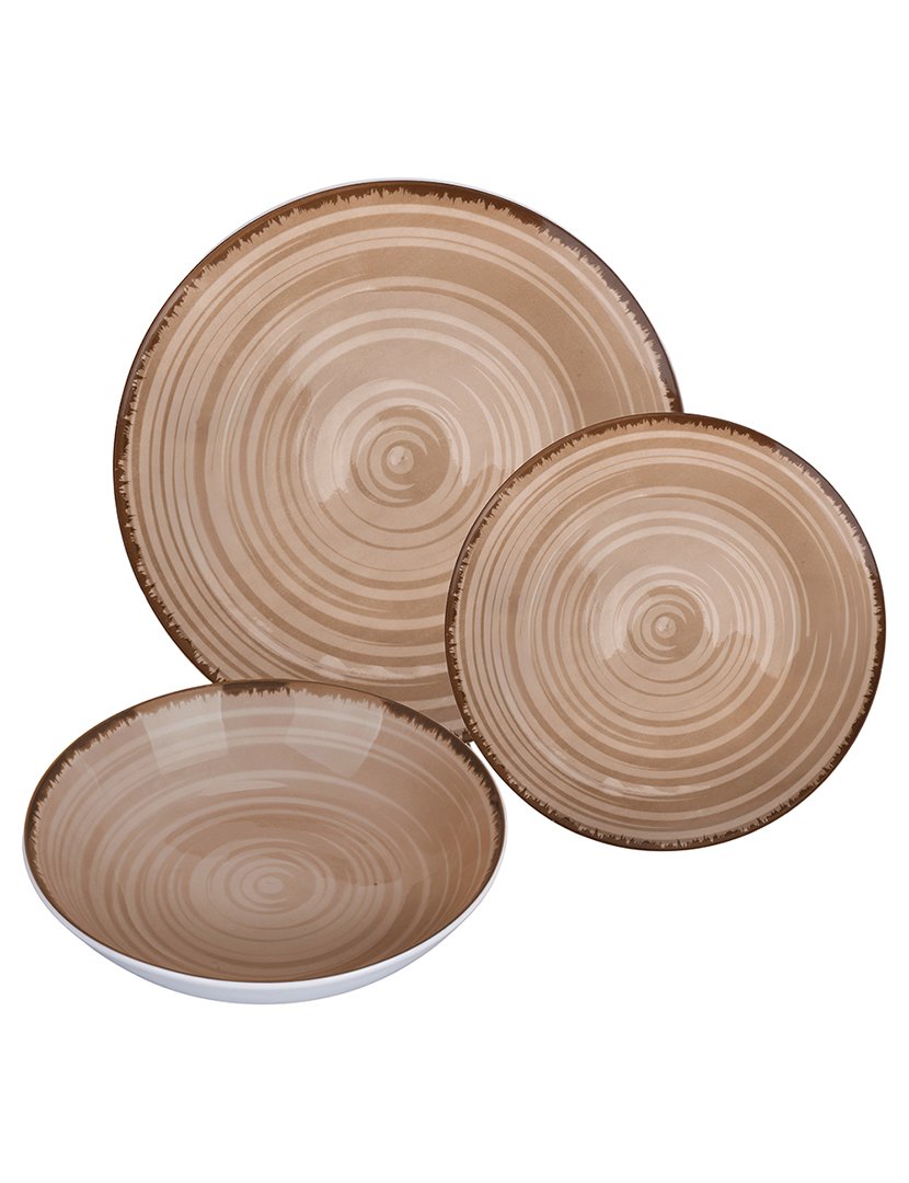 Serviço de Jantar BAITA CHOCOLATE 18 peças Porcelana