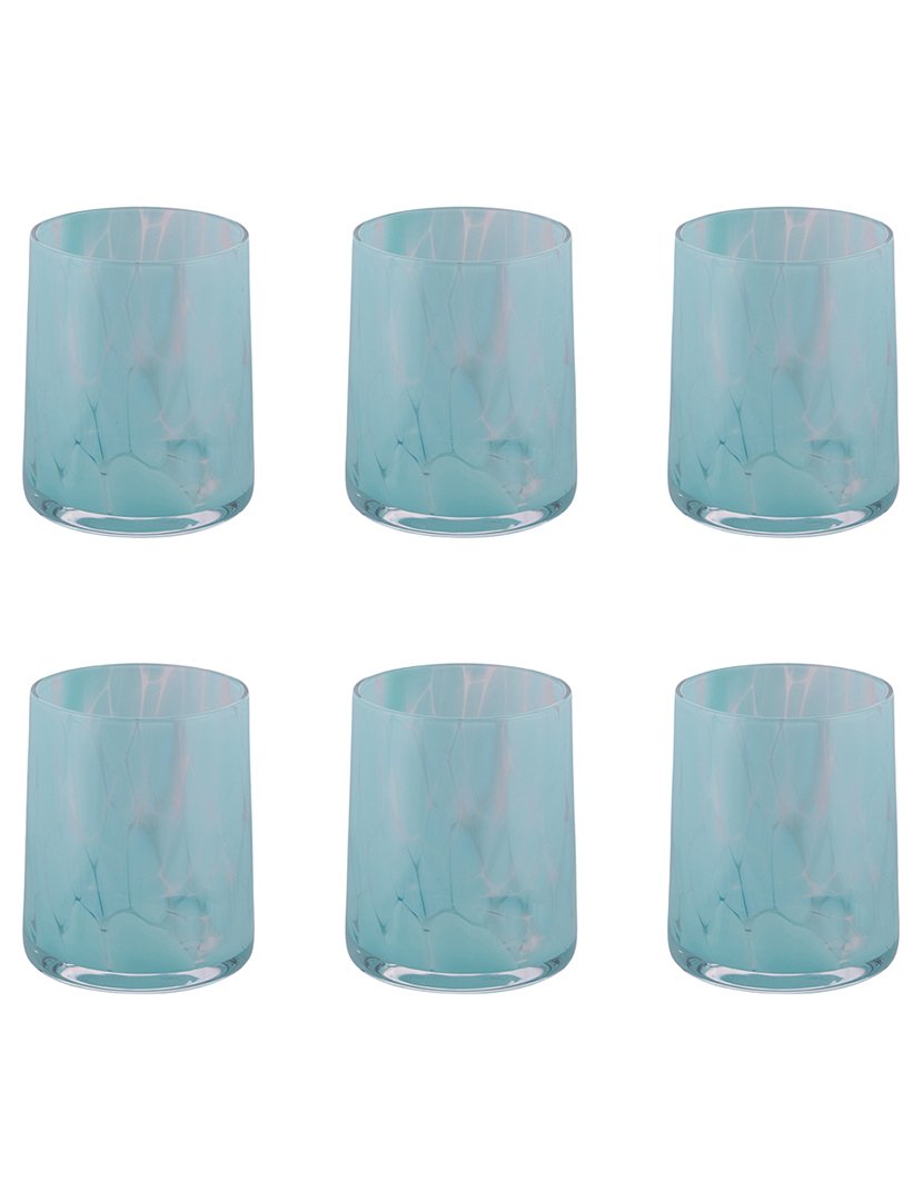 Conjunto de 6 Copos de Água THALIA Turquesa 350ml