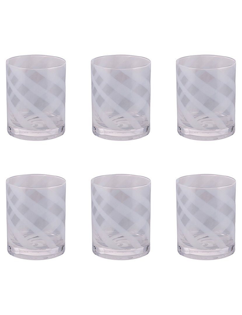 Conjunto de 6 Copos de Água VERTIGO Branco 340ml