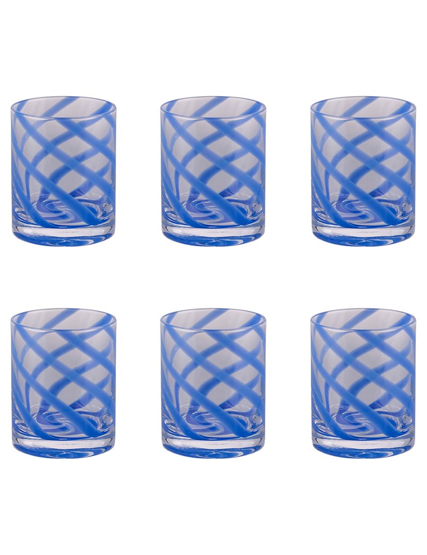 Conjunto de 6 Copos de Água VERTIGO Azul 340ml