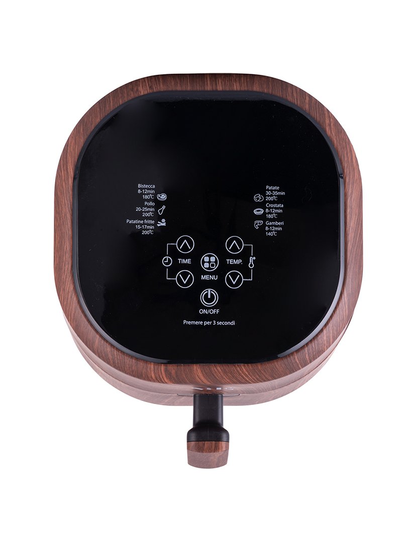 Air Fryer Digital 5L 1200W com Acabamento em Madeira