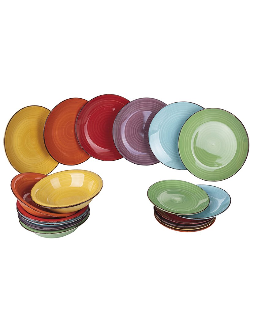 Serviço de Jantar BAITA 18 peças Multicolorido