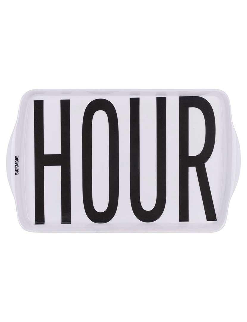 Conjunto de 2 Bandejas BIGISMORE Branco e Preto