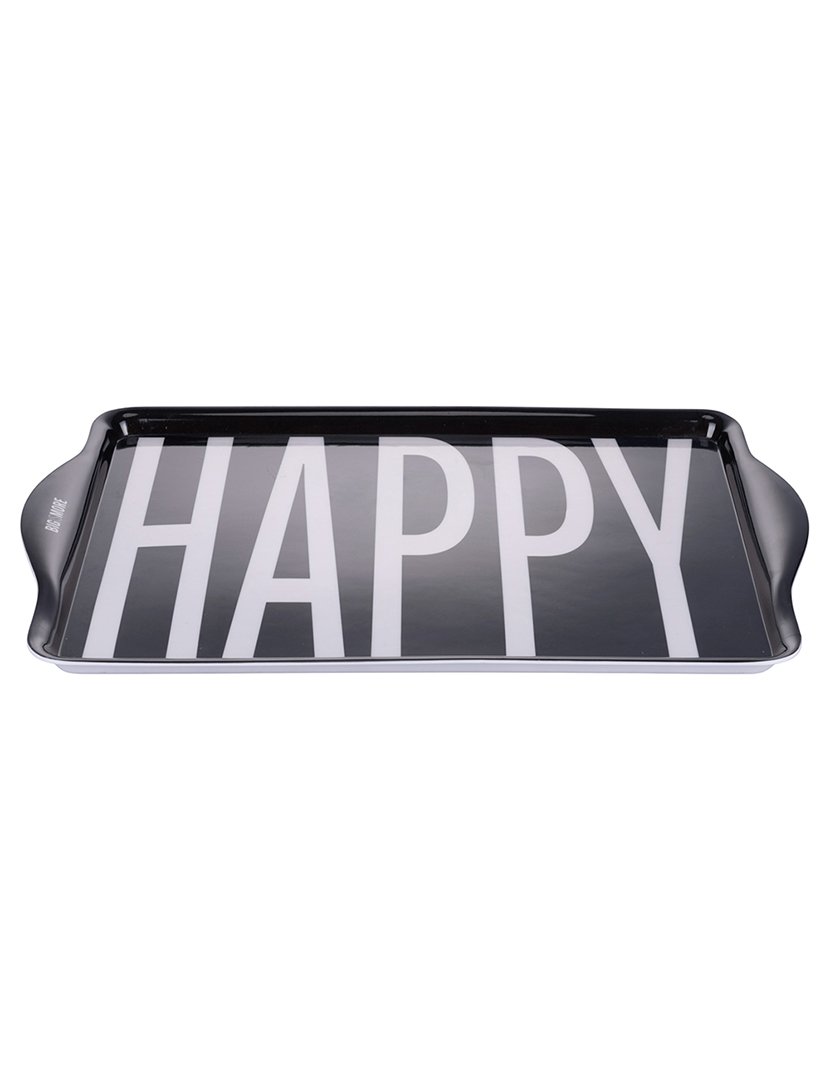 Conjunto de 2 Bandejas BIGISMORE Branco e Preto