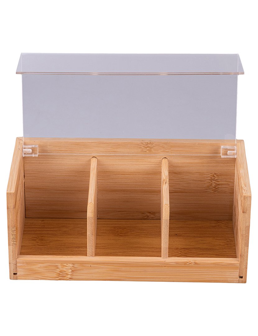 Caixa de Chá com 3 Compartimentos WOODY