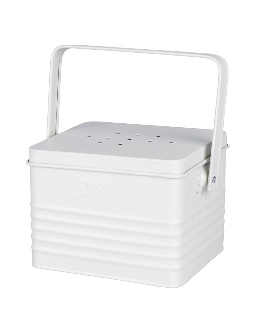 Conjunto de 2 Caixas de Aço Creme com Alça