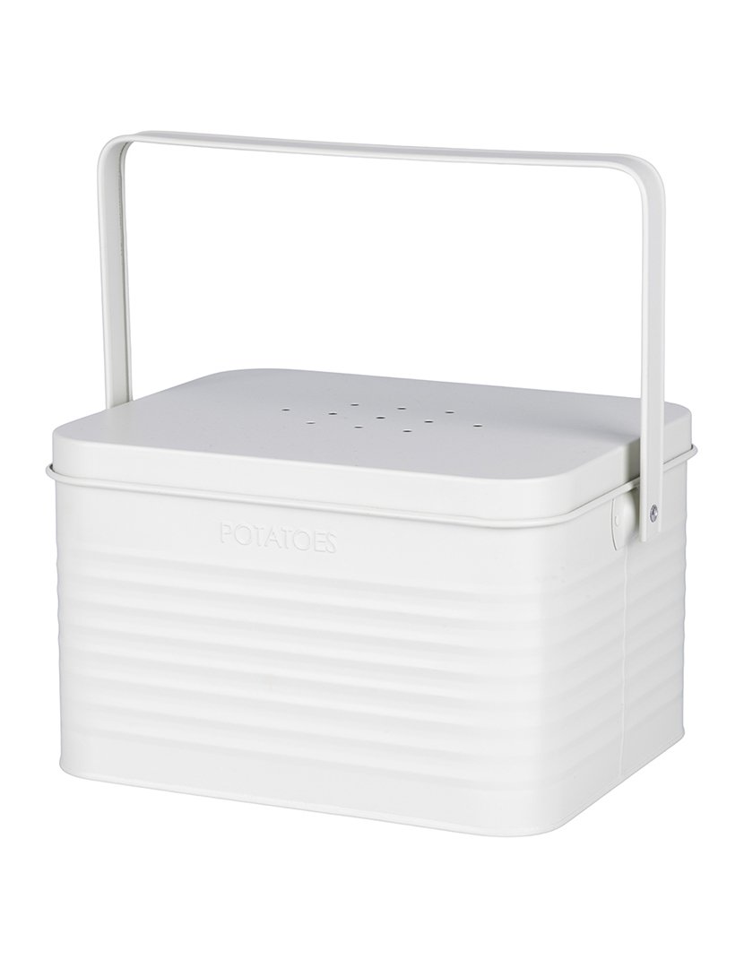 Conjunto de 2 Caixas de Aço Creme com Alça